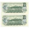 Image 2 : 2 - 1973 Canadian sequential 1 dollar bills - Lawson/Bouey - AC 5169304-05