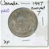 Image 1 : 1947 Graded 50 cent coin; XF, curved 7