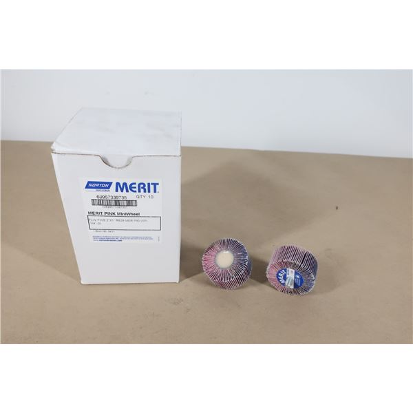 BTE DE 10 ROUES LAMEL,MINI,FILETÉ,GRAIN 80,TIGE 1/4 X 1 X 2 PO DIA,