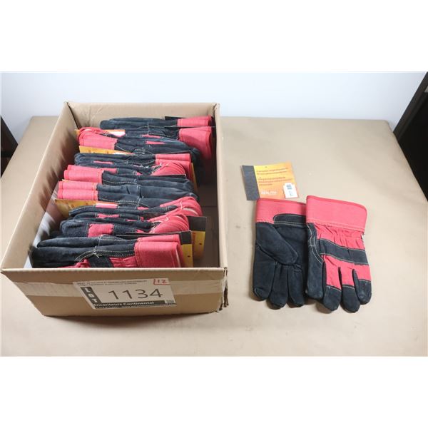 LOT: 12 PAIRES DE GANTS DE TRAVAIL ZENITH SEM277R (ROUGE/NOIRE) GRAND