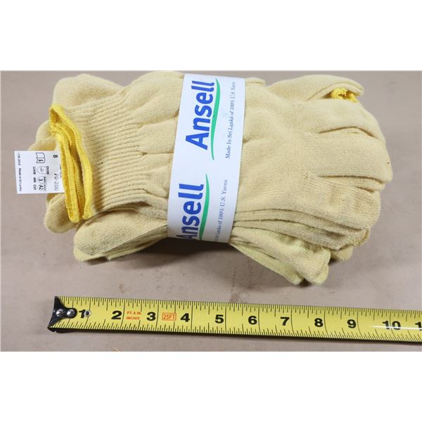 PKG DE 12 GANTS LÉGERS GOLDKNITMD 70-200, TAILLE MOYEN/8, CALIBRE 13, ENVELOPPE EN KEVLARMD, ANSI/IS