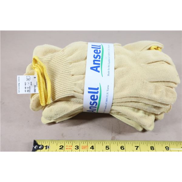 PKG DE 12 GANTS LÉGERS GOLDKNITMD 70-200, TAILLE MOYEN/8, CALIBRE 13, ENVELOPPE EN KEVLARMD, ANSI/IS