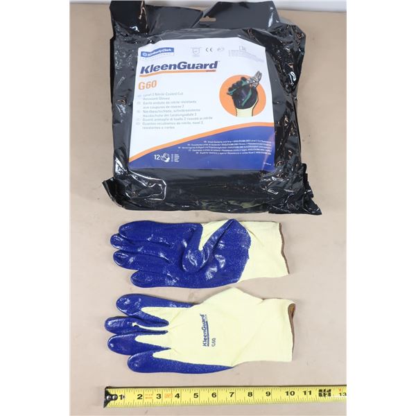 PQT DE 12 PAIRES DE GANTS RÉSISTANTS AUX COUPURES KLEENGUARD G60, TAILLE 2T-GRAND/11, CALIBRE 15, RE