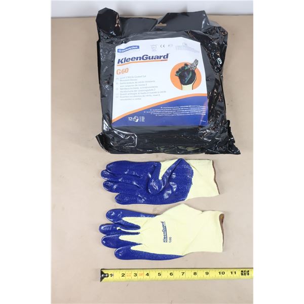 PQT DE 12 PAIRES DE GANTS RÉSISTANTS AUX COUPURES KLEENGUARD G60, TAILLE 2T-GRAND/11, CALIBRE 15, RE