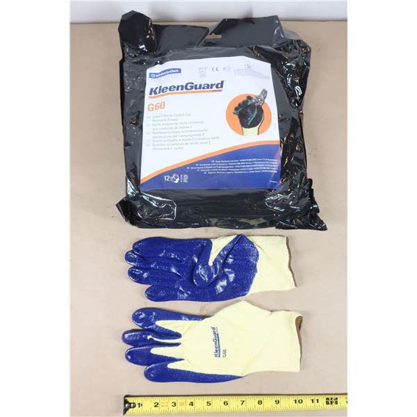 PQT DE 12 PAIRES DE GANTS RÉSISTANTS AUX COUPURES KLEENGUARD G60, TAILLE 2T-GRAND/11, CALIBRE 15, RE