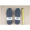 Image 1 : LOT DE 2 SEMELLES MOCASSIN DE FEUTRE GRIS, UNISEXE, CONVIENT À POINTURE 6