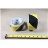 Image 1 : RUBAN MARQUAGE DE PLANCHER NOIR ET JAUNE 2"x108' 5 MIL ÉPAIS VINYLE