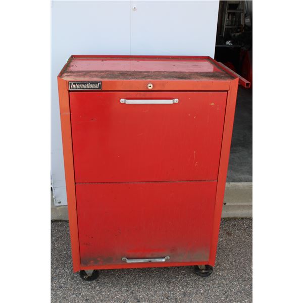 **International Wheeled Shop Toolbox with Contents - 27" x 19" x 41"