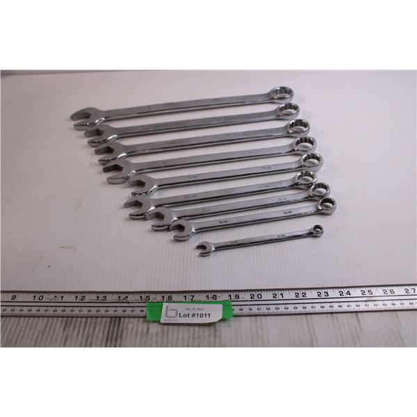 (9) Open and Box End Imperial Wrenches