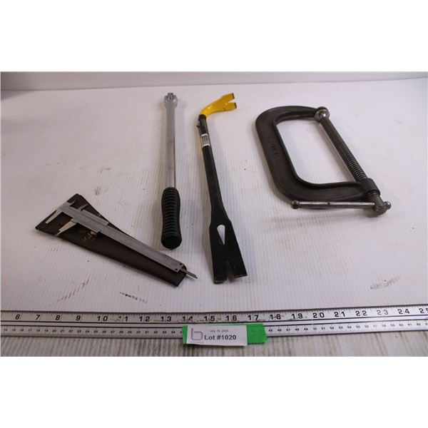 C-Clamp, Caliper, Pry Bar, Torque Wrench