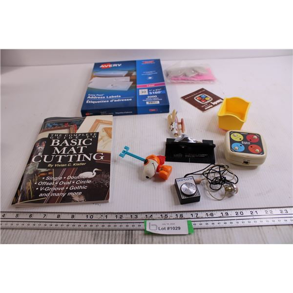 Smallest Vintage Transistor Radio - Untested, Mat Cutting Booklet, Misc.