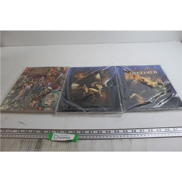 (3) Role Paying Books - Fear to Tread, Roll of Glorious Divinity, Damned & Deceived