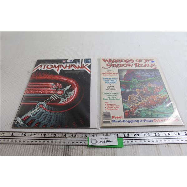 (2) Comics - Atomahawk, Warriors of the Shadow Realm