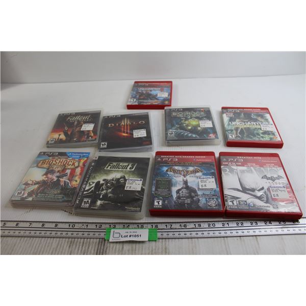 (9) Video Game CASES with Manuals - NO GAMES, Fallout 3, Diablo