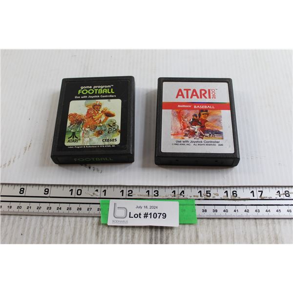 (2) Atari Games - Football, Baseball - All Untested