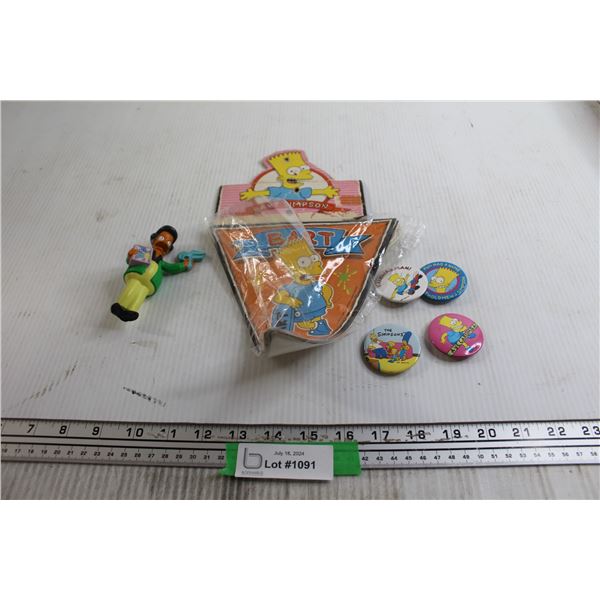 The Simpsons Pins, Pennant Banner, and Apu Figurine