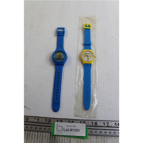 (2) The Simpsons Watches - Untested