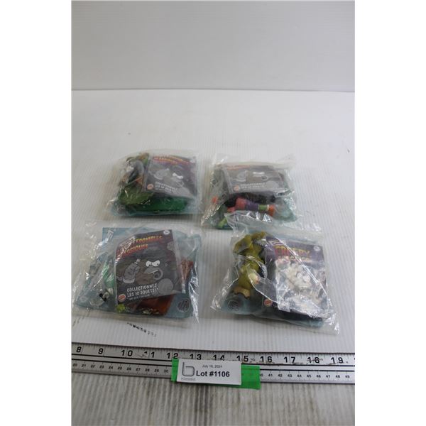 (4) The Simpsons Burger King Creepy Classics Toys - Sealed
