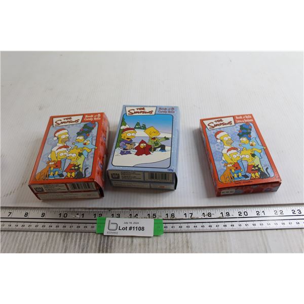 (3) Boxes The Simpsons Candy Rolls