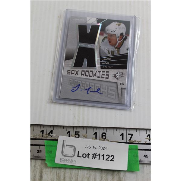 James Neal Rookie Jersey Autograph Hockey Card