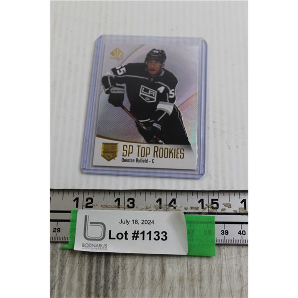 Quinton Byfield SP Authentic Rookie Hockey Card