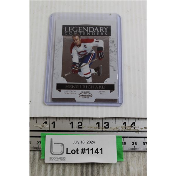 Henri Richard Contenders Hockey Card
