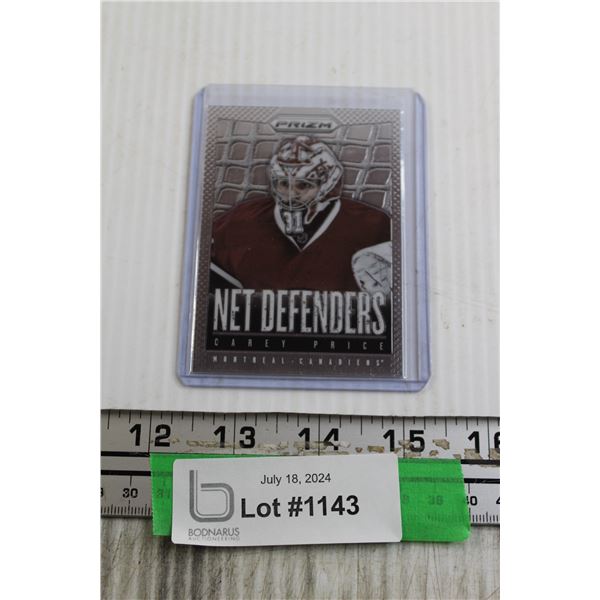 Carey Price Prizm Insert Hockey Card