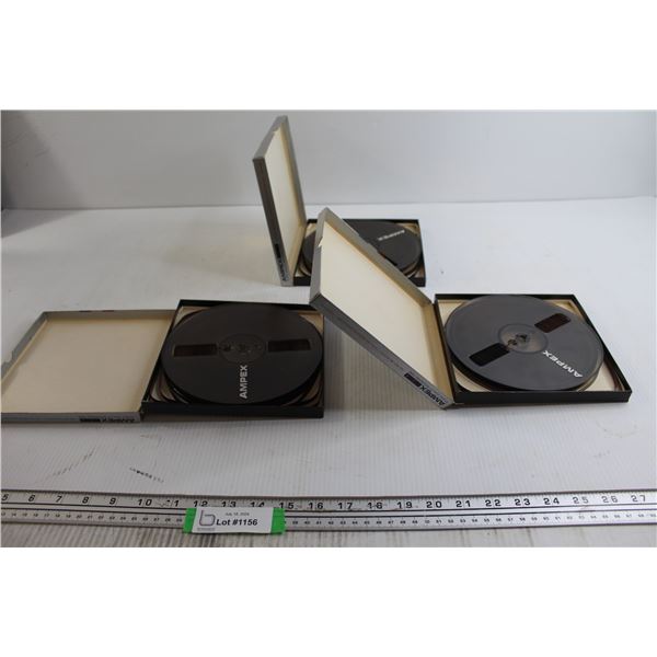 (3) Opened Ampex 7" Reel Tapes