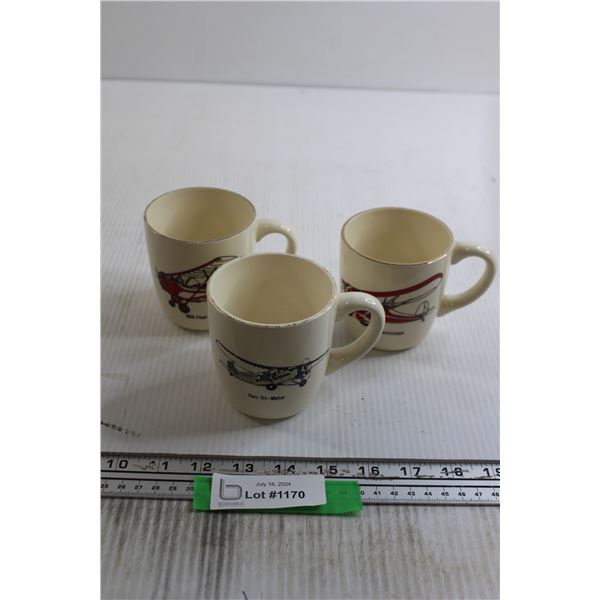 (3) Airplane Cups