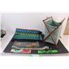 Image 1 : Handwoven Guatemalan Tapestry, Cloth Folding Chair Organizer, Asian Flower Glass Tray, Headbands & B