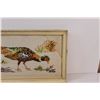 Image 3 : Pair of Pheasant Cross-stitched Framed Pictures - 23.5" x 11.5" - Some Water Damage