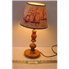 Image 1 : Wooden Sailor Inspired Desk Lamp - 15" Tall - Works