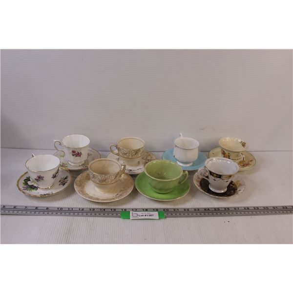 (8) Teacup & Saucers - Miss/Matched Patterns