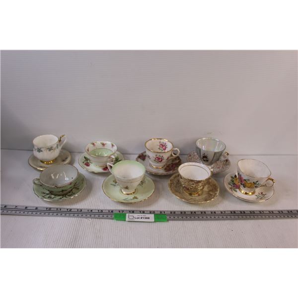 (8) Teacup & Saucers - Miss/Matched Patterns