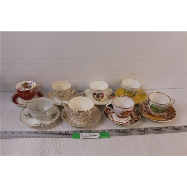 (8) Teacup & Saucers - Miss/Matched Patterns