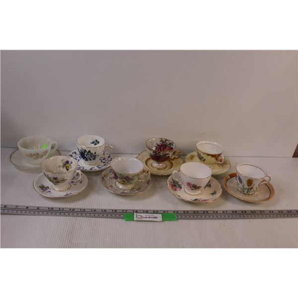 (8) Teacup & Saucers - Miss/Matched Patterns