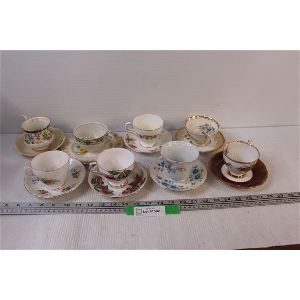 (8) Teacup & Saucers - Miss/Matched Patterns