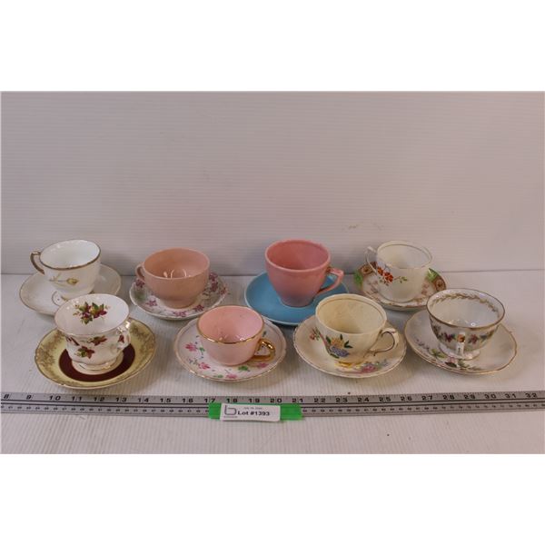 (8) Teacup & Saucers - Miss/Matched Patterns