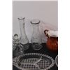 Image 3 : (4) Pitchers, (2) Pickle Trays, (2) Vases