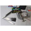 Image 4 : Screw Extractors - Q-Tips - Electro Metalloscope - Stud Finder - Staples - Feeler Gauge - Misc. Item