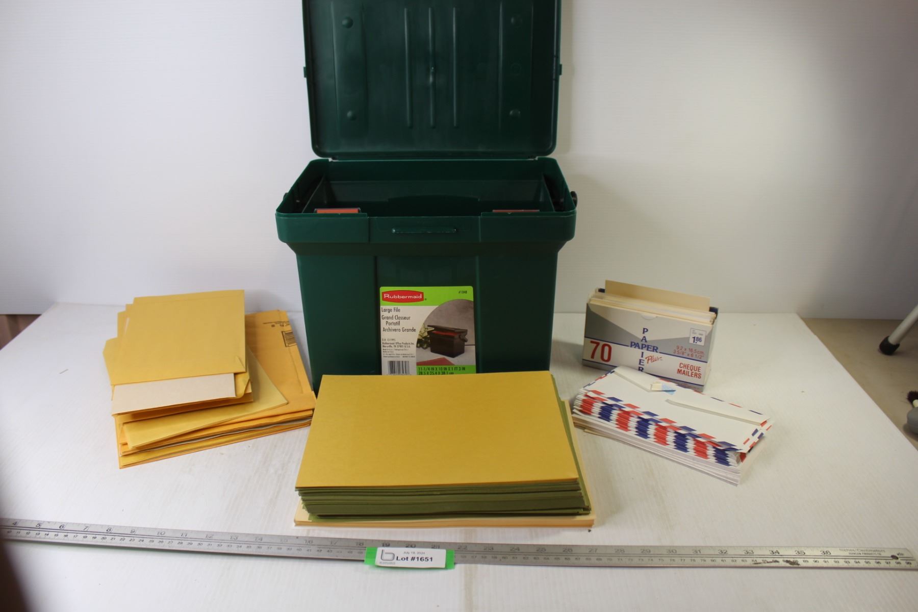 Rubbermaid File Container w/File Holders - Paper - Envelopes