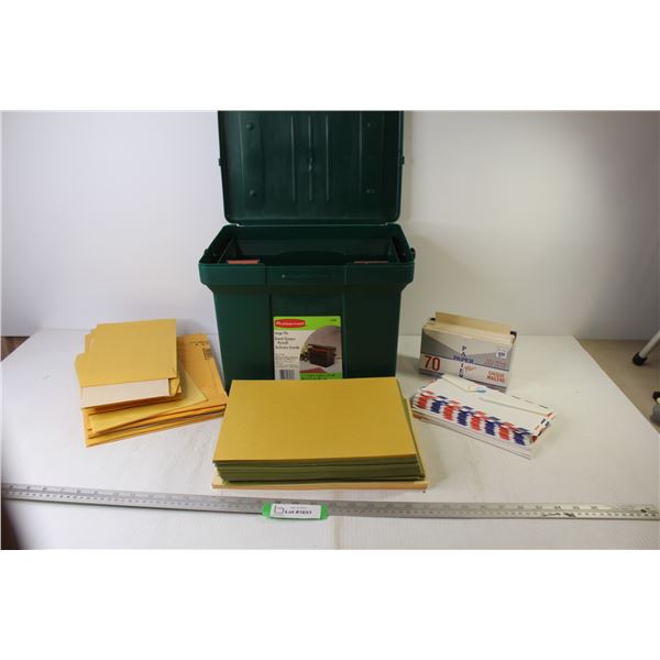 Rubbermaid File Container w/File Holders - Paper - Envelopes