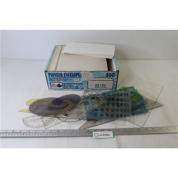 Geometry Plastic Rulers - Box of Envelopes (4 1/2" x 9 1/2")