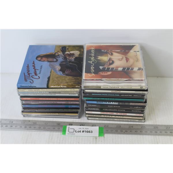 (20) CDs - Connie Kaldor - Leonard Cohen - Judith Collins - Brenda Baker - Leo Kottke - Don Ross