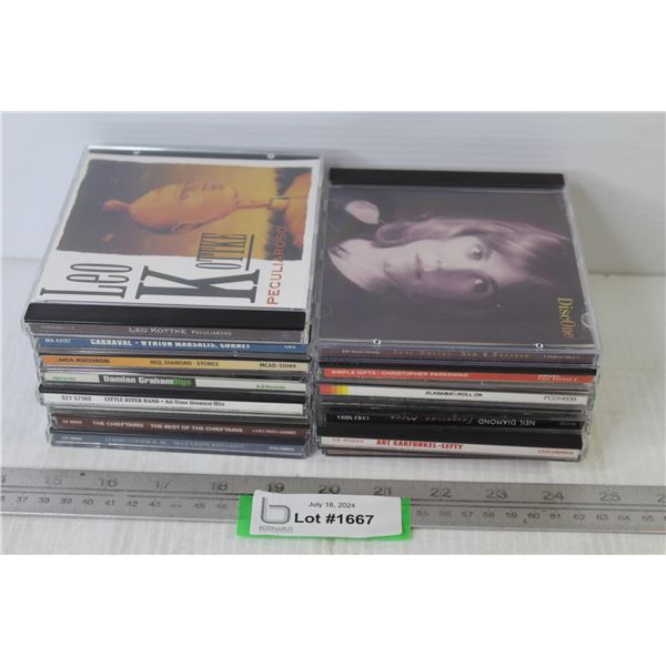 (15) CDs - Harry Connik - Chieftains - Little River Band - Damian Graham - Neil Diamond - Leo Kottke