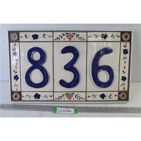 Tiled House Numbers 836