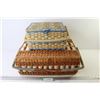 Image 1 : (2) Sewing Baskets w/Contents (large basket hinges are damaged)