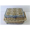 Image 5 : (2) Sewing Baskets w/Contents (large basket hinges are damaged)