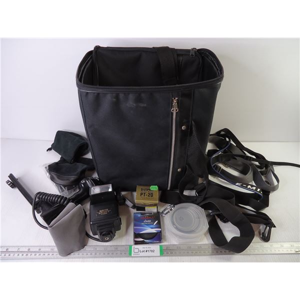 Camera Bag with Several Accessories