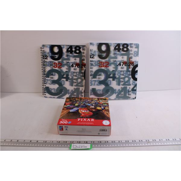 Holographic Binder, Notebook and Pen Holder w/ Puzzle